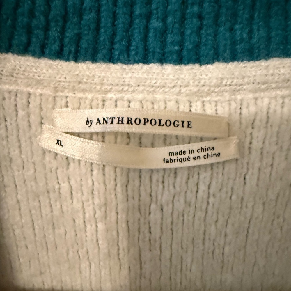 Teal Floral Open-Front Cardigan Sweater - Brand - Picture 6 of 11